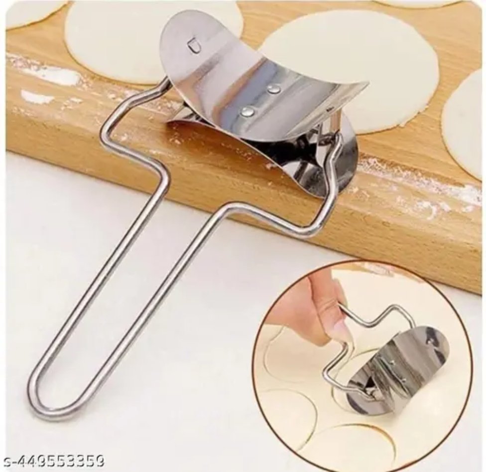 SMARTZONE Stainless Steel Puri Cutter Roller Machine with Handle for...